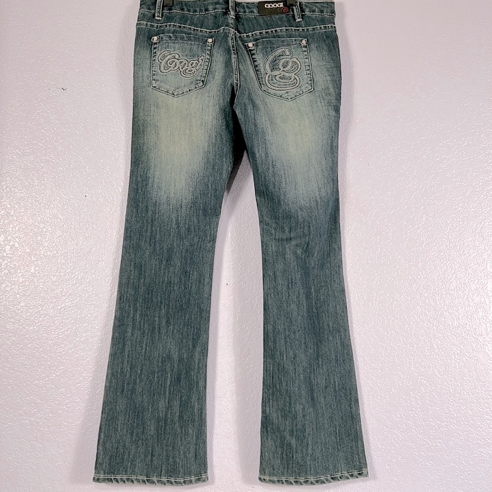 COOGI Y2K embroidered logo pocket boot cut jeans sz 30
